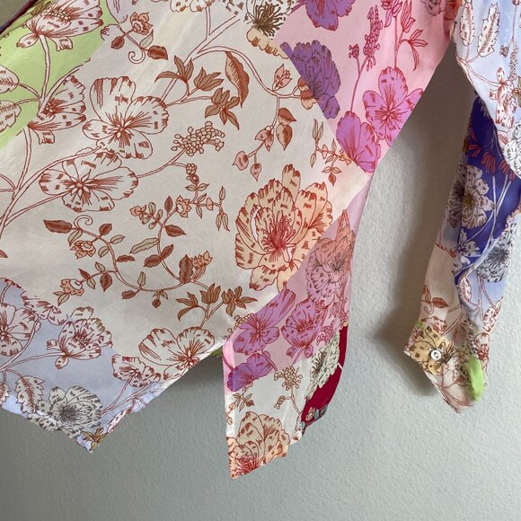 NEW Johnny Was Womens Medium Cosmo Lauren Button Down Floral Blouse Tunic Top - Picture 10 of 13